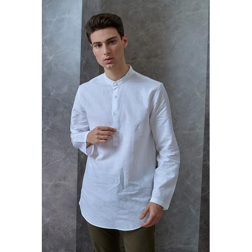 Jual BASIC HALF PLACKET MANDARIN COLLAR 