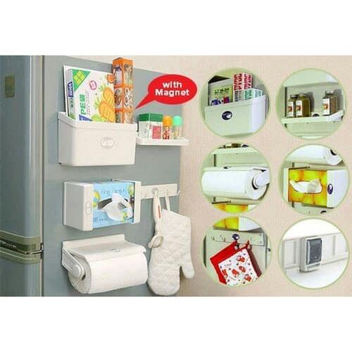 Foto Produk Kulkas Organizer Rak Multifungsi Penyimpanan Praktis Magnet 5 in 1 dari Grosir Kitchenware