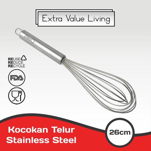 Foto Produk CYPRUZ Kocokan Telur Stainless 25 CM Egg Whisker EVL-AD-1253 dari Extra Value Living