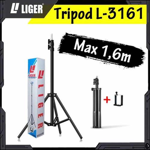 Foto Produk L-3161 Photography Light Stand Portable 160cm (Medium) with Holder U dari LIGER OFFICIAL STORE
