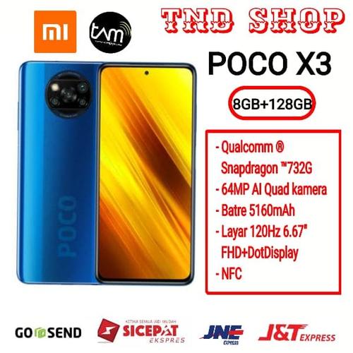 Foto Produk XIAOMI POCO X3 NFC RAM 8/128GB GARANSI RESMI - Biru dari TNDSHOPBGR