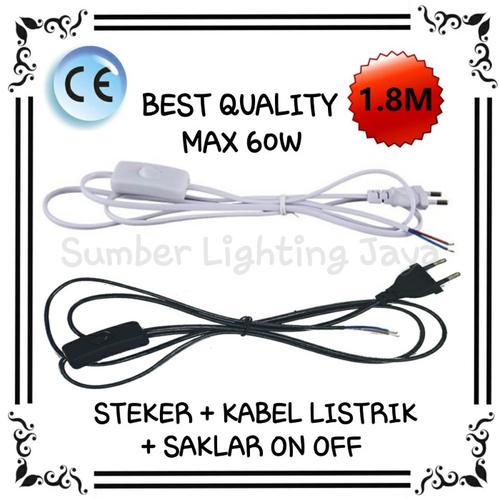 Jual LDI PAKET KABEL SAKLAR ON OFF + STEKER / COLOKAN KABEL ON OFF ...