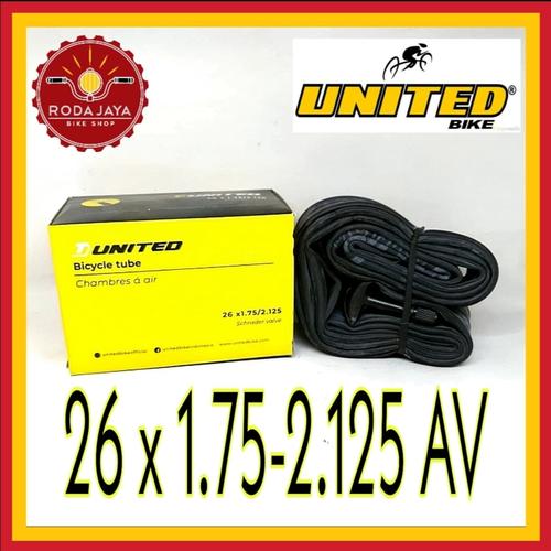Foto Produk Ban dalam sepeda United 26 x 1.75/2.125 AV dari Rodajaya Olshop