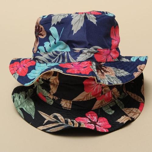 Jual Topi Bucket Motif Bunga Hawaii 