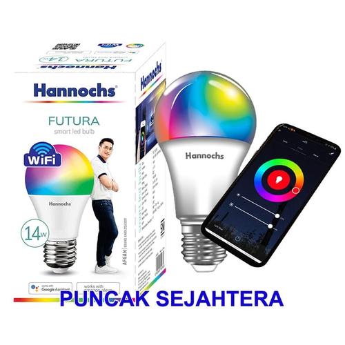 jual lampu led hannochs futura wifi 14w 14 watt multicolor smart led bulb kota palembang puncak sejahtera tokopedia
