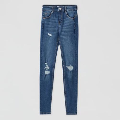 Bear Push Up Ripped Skinny Jeans 