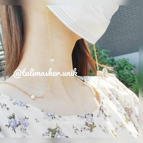 Foto Produk KALUNG MASKER/STRAP MASKER MUTIARA 6MM - R GOLD dari ApaAja Murah