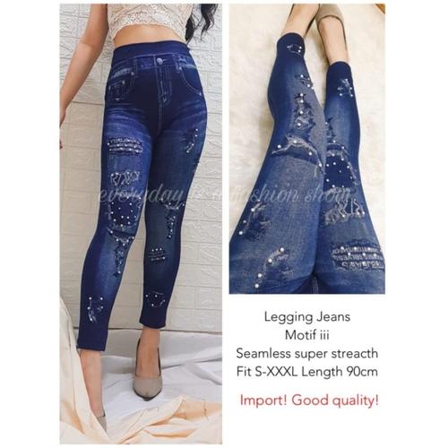 Jual Legging Jeans Motif iii Fashion 