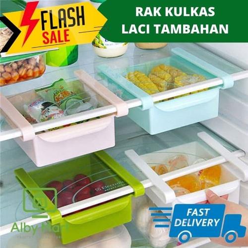 Foto Produk Rak Kulkas - Laci Tambahan Serbaguna - Hijau muda dari cabokimurah