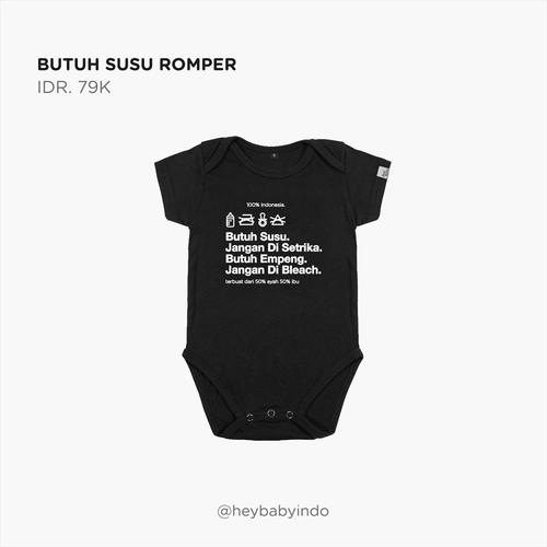 Foto Produk Hey Baby Butuh Susu Romper Jumper Anak Bayi - 12-18m dari Hey! Baby