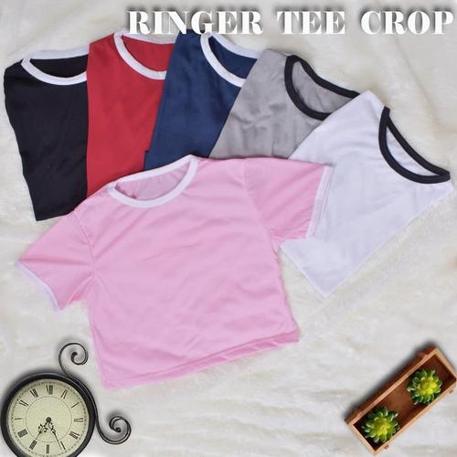 Jual Tshirt Ringertee / Ringer Tee Crop 