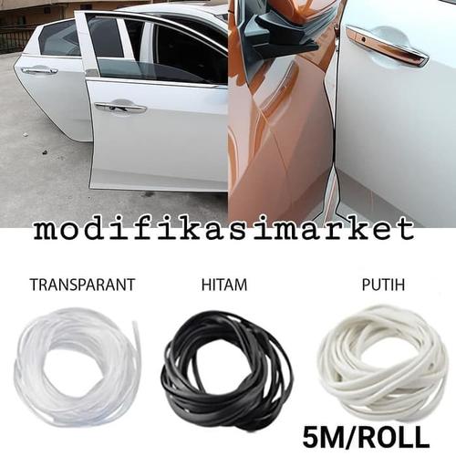 Foto Produk KARET LIS LIST PENGAMAN PELINDUNG PINTU MOBIL DENGAN DOUBLE TAPE 5 M - TRANSPARANT dari Modifikasi Market