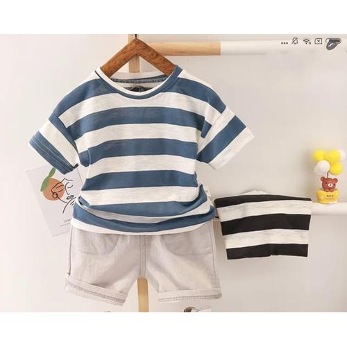 Foto Produk FREE ONGKIR COD BAJU ANAK LAKI LAKI SETELAN CHiNO STRIPE 0-9 tahun - Random warna, 0-3 months dari PRODUKANAKBANGSASTORE