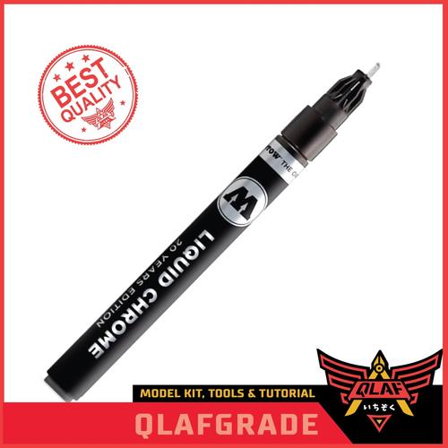Foto Produk MOLOTOW LIQUID CHROME PEN 2mm cat gundam model kit airbrush dari Wahkhilaf