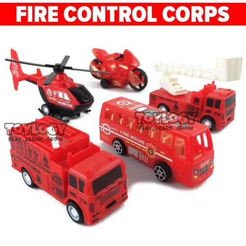 Foto Produk Mainan Anak Truck Pemadam Kebakaran Fire Control Corps Bis Motor Heli dari Toylogy