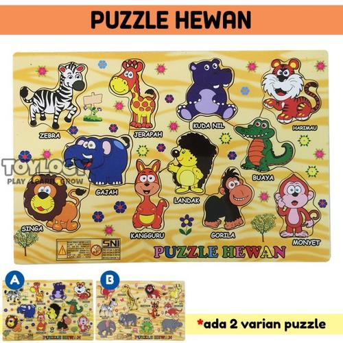 Foto Produk Mainan Edukasi Anak Puzzle Kayu Hewan Fauna Binatang Safari Wooden dari Toylogy