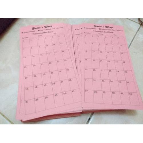 Jual Baru Custom Kartu Iuran Arisan Lebaran Spp Tagihan Cicilan Jakarta Barat Kofaria Tokopedia