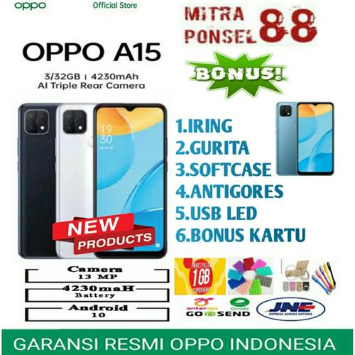 Foto Produk OPPO A15 RAM 3/32GB GARANSI RESMI OPPO INDONESIA - Demo Tanpa Dus dari Mitra Ponsel 88
