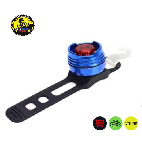 Foto Produk BULAT LAMPU BELAKANG SEPEDA INCLUDE BATERAI - Biru dari Toko Sepeda Viture