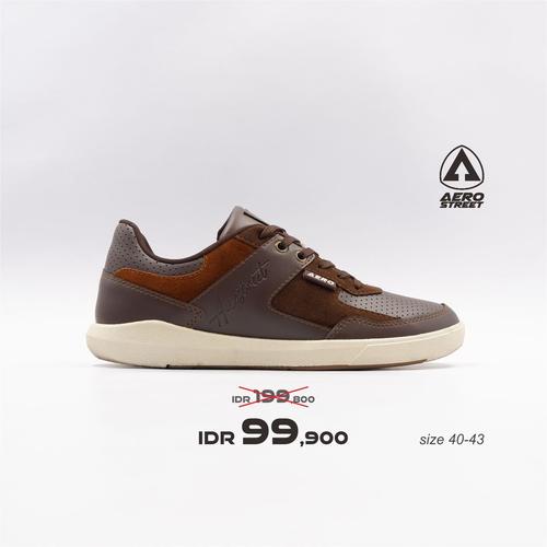 Foto Produk Aerostreet 40-43 Oscar Coklat Tua - Sepatu Sneakers Casual Aero Street - 40 dari Aerostreet