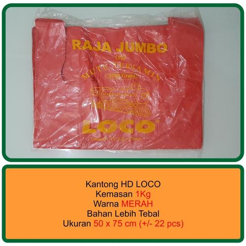Jual KANTONG PLASTIK HD LOCO TEBAL MERAH JUMBO 1KG - Kab. Tangerang ...