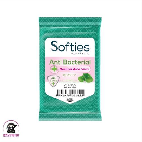 Foto Produk SOFTIES Anti Bacterial Natural Aloe Vera 20 s dari BAYININJA