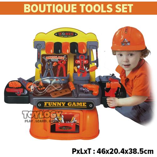 Foto Produk Mainan Edukasi Anak Laki Cowo Tools Set Meja Alat Perkakas Tukang Work dari Toylogy
