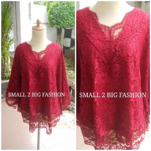 Foto Produk atasan kebaya brokat jumbo 3L 4L 5L 6L 7L / baju kebaya brokat besar dari Small 2 Big Fashion