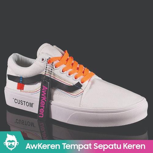 custom white old skool vans