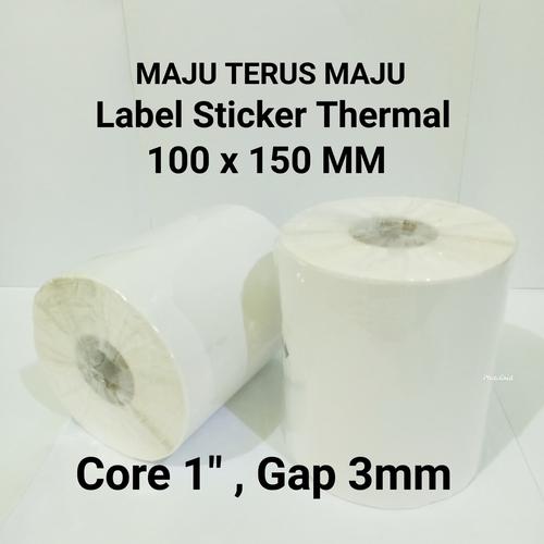 Foto Produk Label Sticker Barcode 100x150mm Thermal (10cmx15cm isi 250pcs Core 1") dari Maju Terus Maju