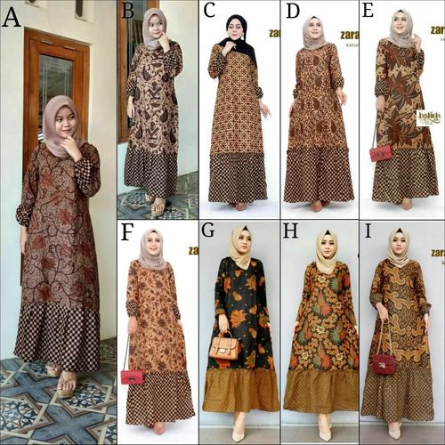 Foto Produk Gamis Batik / Gamis Zara / Dress Batik / Geser ya dari ILUL SY BATIK