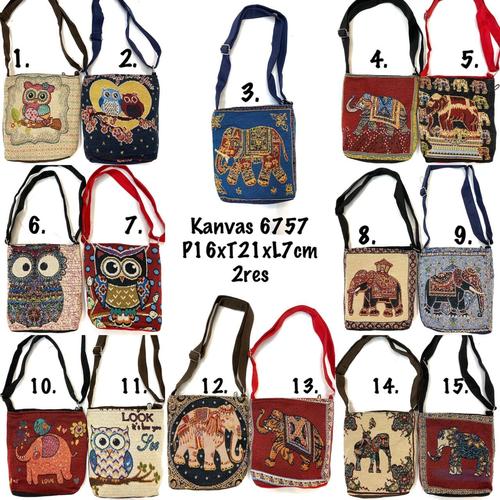 Foto Produk tas selempang mini import thailand / sling bag gajah owl bangkok dari tas thailand grosir