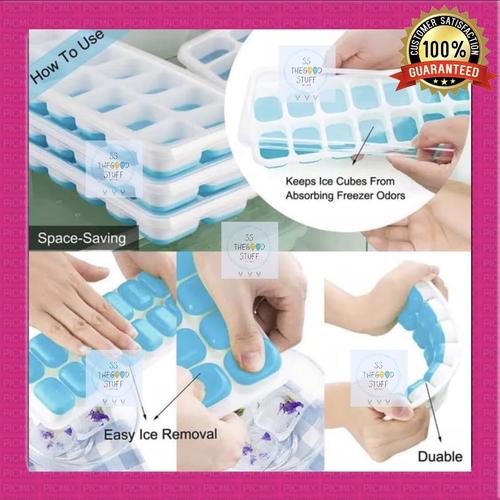 Foto Produk Cetakan Es Batu Silikon Besar + Penutup /Cetakan Food Grade - Dengan Tutup dari SS TheGoodStuff