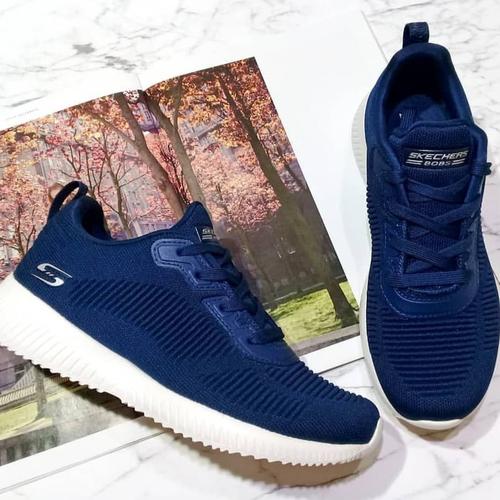 Jual SEPATU SKECHERS SALE, BOBS SQUAD-TOUGH TALK NAVY