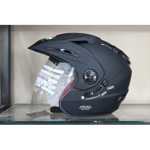 Jual Helm RN Double Visor Hitam Doff 