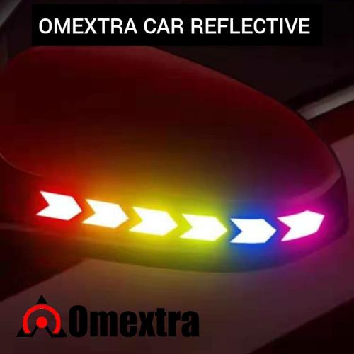 Gambar Rainbow Reflector 2pc Spion Mobil Omextra Reflective Sticker Reflektor - Hitam dari OMEXTRA Jakarta Barat Tokopedia