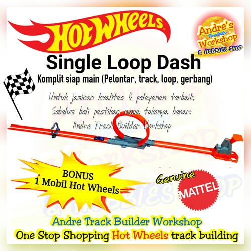 Foto Produk Hotwheels track Single Loop Dash ori Mattel Hot Wheels track komplit dari AndreTrackBuilderWorkshp