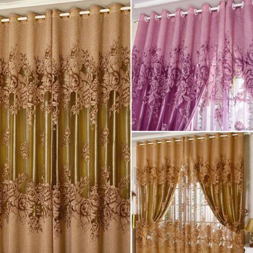 Foto Produk Berburu Diskon !Tirai Tulle Voile Tipis Motif Bunga Peony untuk dari UrbanDecor.id
