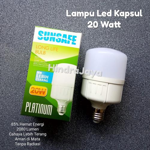 Gambar Lampu Led Kapsul 20W / Led Jumbo 20 Watt Sunsafe Platinum dari Hindrajaya undefined Tokopedia