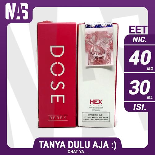 Foto Produk Salt nic DOSE Berry 40mg 30ml Dingin Liquid Vape Pod Premium dari NAS VIRTUAL