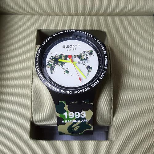 Jual SWATCH X BAPE BIG BOLD THE WORLD EDITION (S027Z700) - Kota Tangerang -  RAHEEM SWATCH CABINETS | Tokopedia