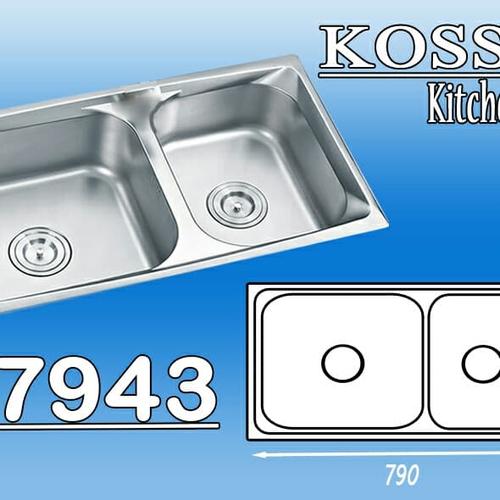 Foto Produk BAK CUCI PIRING KOSSAI KS 7943 BCP 2LB (790×430×210) 0.7MM dari SINAR ABADI HOME CENTRE