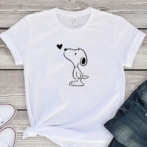 Foto Produk KAOS ADEM SNOOPY PRIA/WANITA/ANAK - Putih, XS dari louriz
