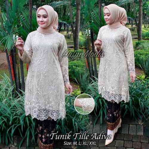 Foto Produk KM 87 SETELAN KEBAYA KURUNG TULLE MODERN PESTA DAN KONDANGAN ADILLA dari Kirana Mode
