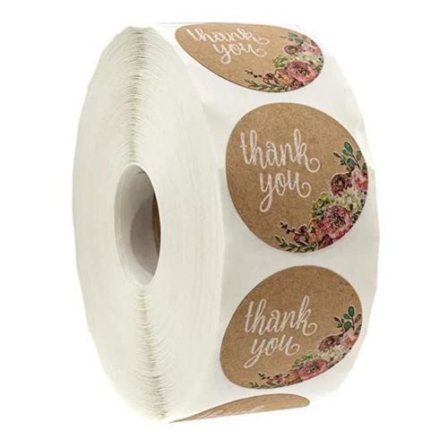 Foto Produk 1pc Sticker Label Thank You for Gifts, Handmade Cookies - OCT56 - 500pcs (1roll) dari Lovely Craft Store