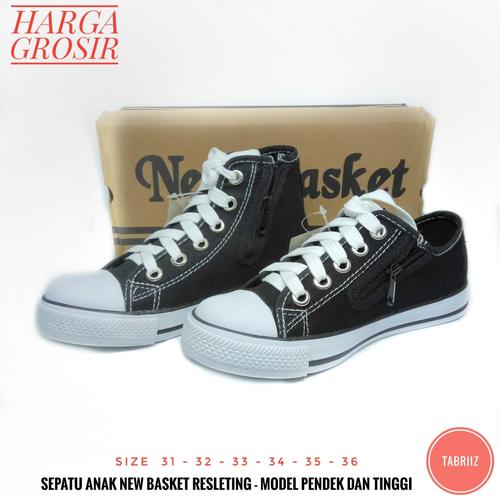 Foto Produk SEPATU SEKOLAH NB NEW BASKET ANAK - MODEL RESLETING - SIZE 34,35,36 - 32, model pendek dari Tabriiz