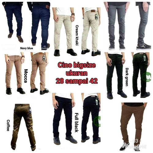 Foto Produk celana chino / big size original / size 36- 42 / slim fit / melar - Abu-abu Muda, 40 dari kystore_12Bdg