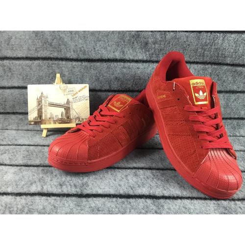 Adidas Superstar Suede Red Gold Perfect 