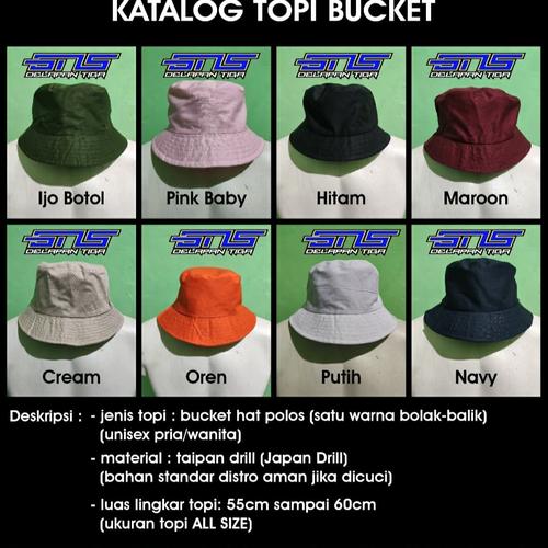 Jual TOPI BUCKET HAT POLOSAN - Putih 