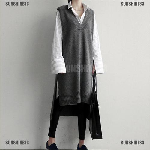Jual Women Dress Knit Casual Thick Vest 